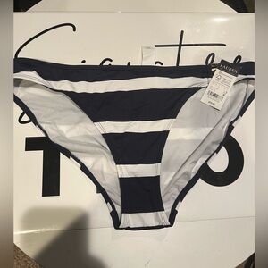 Lauren Ralph Lauren Navy and White Striped Bikini Bottom SIZE 16 NEW